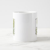 K für King's Spear Floral Monogram Art Jumbo-Tasse (Vorderseite)