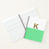 K Gold Initial Notizbuch (Innenseite)