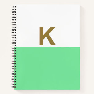 K Gold Initial Notizbuch