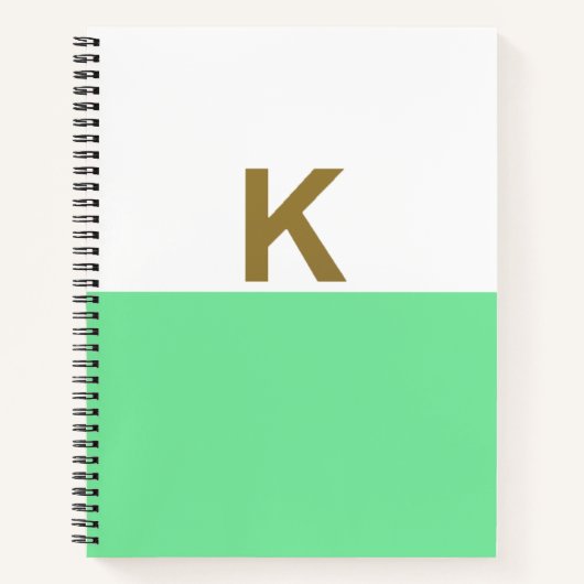 K Gold Initial Notizbuch (Vorderseite)