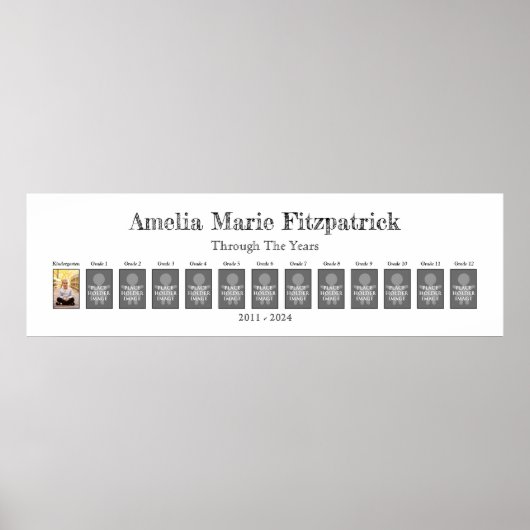 K-Grad 12 Fotovorlagen durch die Jahre Poster (Vorne)