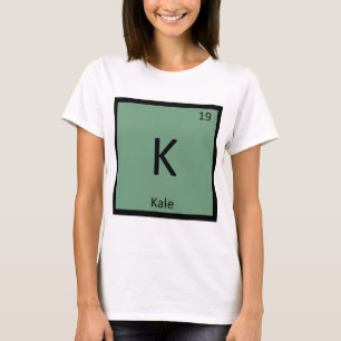 K - Grünkohl-Gemüse-Chemie Periodensystem-Symbol T-Shirt