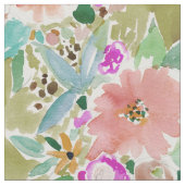 K.I.S.S. Buntes BlumenAquarell Stoff (Nahaufnahme)