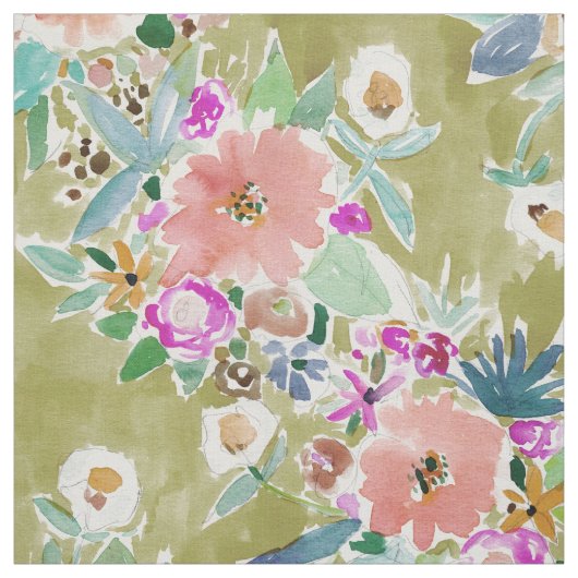 K.I.S.S. Buntes BlumenAquarell Stoff (Muster)