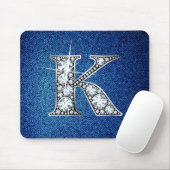 K Imitate -"Diamant Bling" auf Denim Mousepad (Mit Mouse)