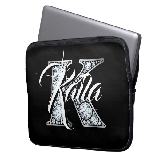 K Imitate Diamond Laptop Sleeve (Vorderseite Links)