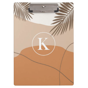 K - Initial Monogram Letter K Abstract Design Klemmbrett