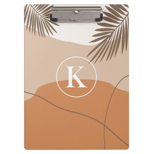 K - Initial Monogram Letter K Abstract Design Klemmbrett (Vorderseite)