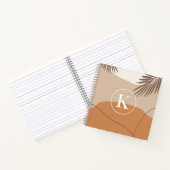 K - Initial Monogram Letter K Abstract Design Notizblock (Innenseite)