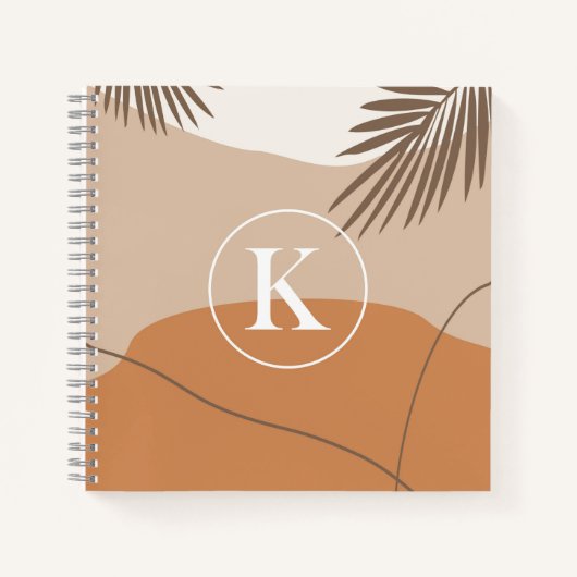 K - Initial Monogram Letter K Abstract Design Notizblock (Vorderseite)