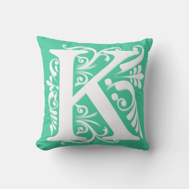 K Initiale Monogramm - Kissen (Vorderseite)