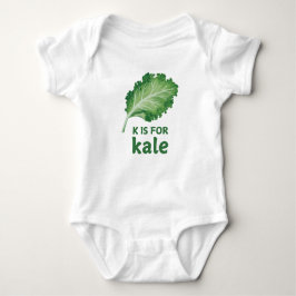K is for KALE Green Veggie Alphabet K Baby Strampler