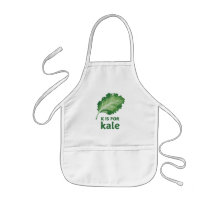 K is for KALE Green Veggie Alphabet K Kids Schürze