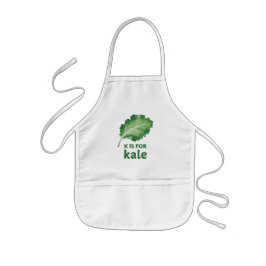 K is for KALE Green Veggie Alphabet K Kids Schürze