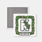 K is for Katydid – GTA Style ABC Learning Magnet (Vorderseite/Rückseite)