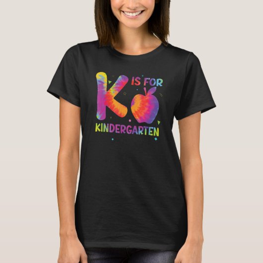 K Is For Kindergarten Teacher Student Back to Scho T-Shirt (Vorderseite)