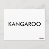 "K" ist für Kangaroo Alphabet Flash Card Postkarte (Rückseite)
