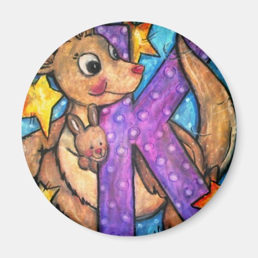 K ist für Kangaroo Magnet (Vorne)