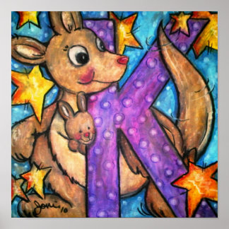 K ist für Kangaroo Poster