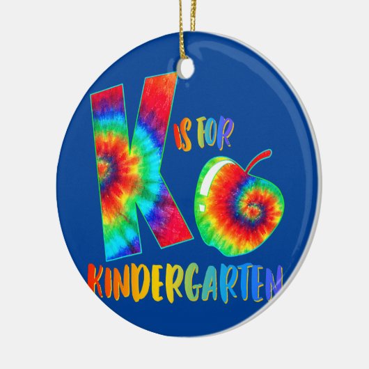 K ist für Kindergarten Gefärbte Krawatte Lehrer St Keramik Ornament (Links)