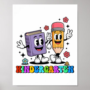 K ist für Kindergarten-Lehrer Bleistift Buch Zurüc Poster