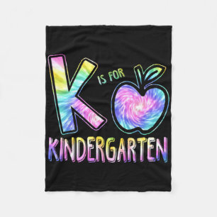 K ist für Kindergarten-Lehrer Tie Dye Ck Zur Schul Fleecedecke