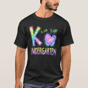K ist für Kindergarten-Lehrer Tie Dye Zurück zur S T-Shirt