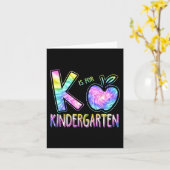 K ist für Kindergartenlehrer Gefärbte Krawatte zur Karte (Gelbe Blume)
