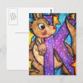 K ist Kangaroo Postkarte (Vorne/Hinten)