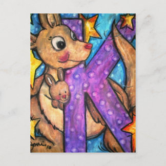 K ist Kangaroo Postkarte
