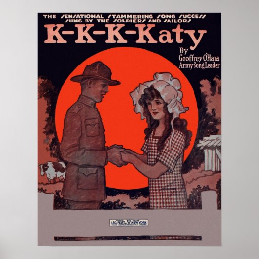 K-K-K-Katy Vintag Sheet Music Poster (Vorne)