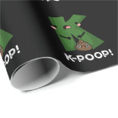 K-kack Funny K-Pop Poo Pun Dark BG Geschenkpapier (Rolleneckpunkt)