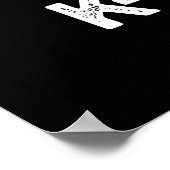 K-kack Funny K-Pop Poo Pun Dark BG Poster (Ecke)