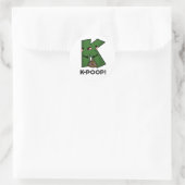 K-kack Funny K-Pop Poo Pun Runder Aufkleber (Tasche)