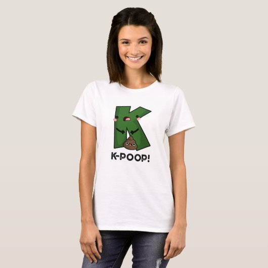 K-kack Funny K-Pop Poo Pun T-Shirt (Vorne ganz)