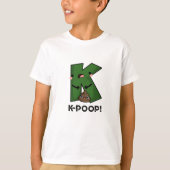 K-kack Funny K-Pop Poo Pun T-Shirt (Vorderseite)