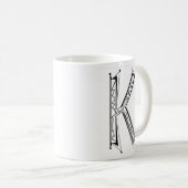 "K " KAFFEETASSE (VorderseiteRechts)