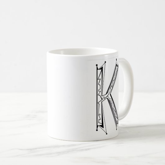 "K " KAFFEETASSE (VorderseiteRechts)