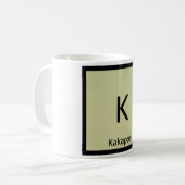 K - Kakapos-Chemie-Periodensystem-Element Kaffeetasse (Vorderseite Links)
