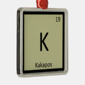 K - Kakapos Chemie Periodisches Tabellenelement Silbernes Ornament (Rechts)
