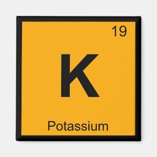 K - Kalium Chemie Periodensystem Symbol Magnet