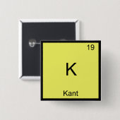 K - Kant Funny Element Chemistry Symbol T-Shirt Button (Vorne & Hinten)