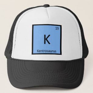 K - Kentrosaurus Dinosaur Chemie-Symbol Truckerkappe