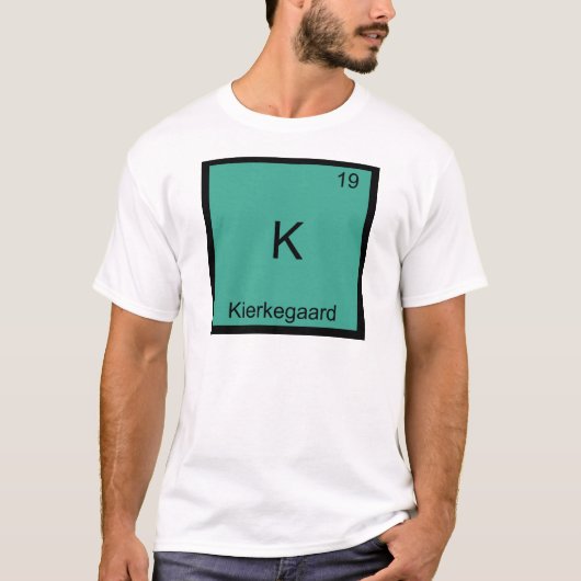K - Kierkegaard Funny Chemistry Element Symbol T-S T-Shirt (Vorderseite)