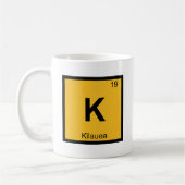 K - Kilauea Volcano Chemistry Periodic Table Kaffeetasse (Links)
