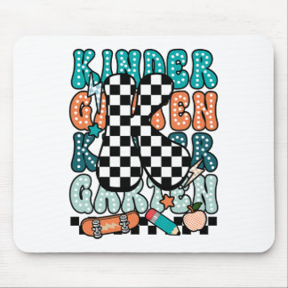 K-Kindergarten-Lehrer Kariert Zurück zur Schule Ki Mousepad