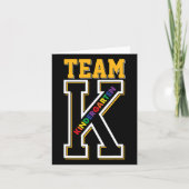 K Kindergarten Lehrer Student zurück zur Schule Karte (Vorderseite)