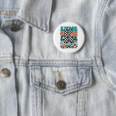 K Kindergarten Teacher Checkered Back To School Ki Button (Beispiel)