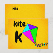 k - Kite-Flash-Karte Postkarte (Vorne/Hinten)