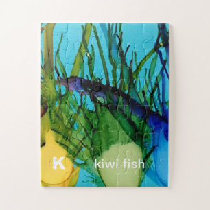 K - Kiwi-Fischalphabet-Kunstpuzzlespiel Puzzle